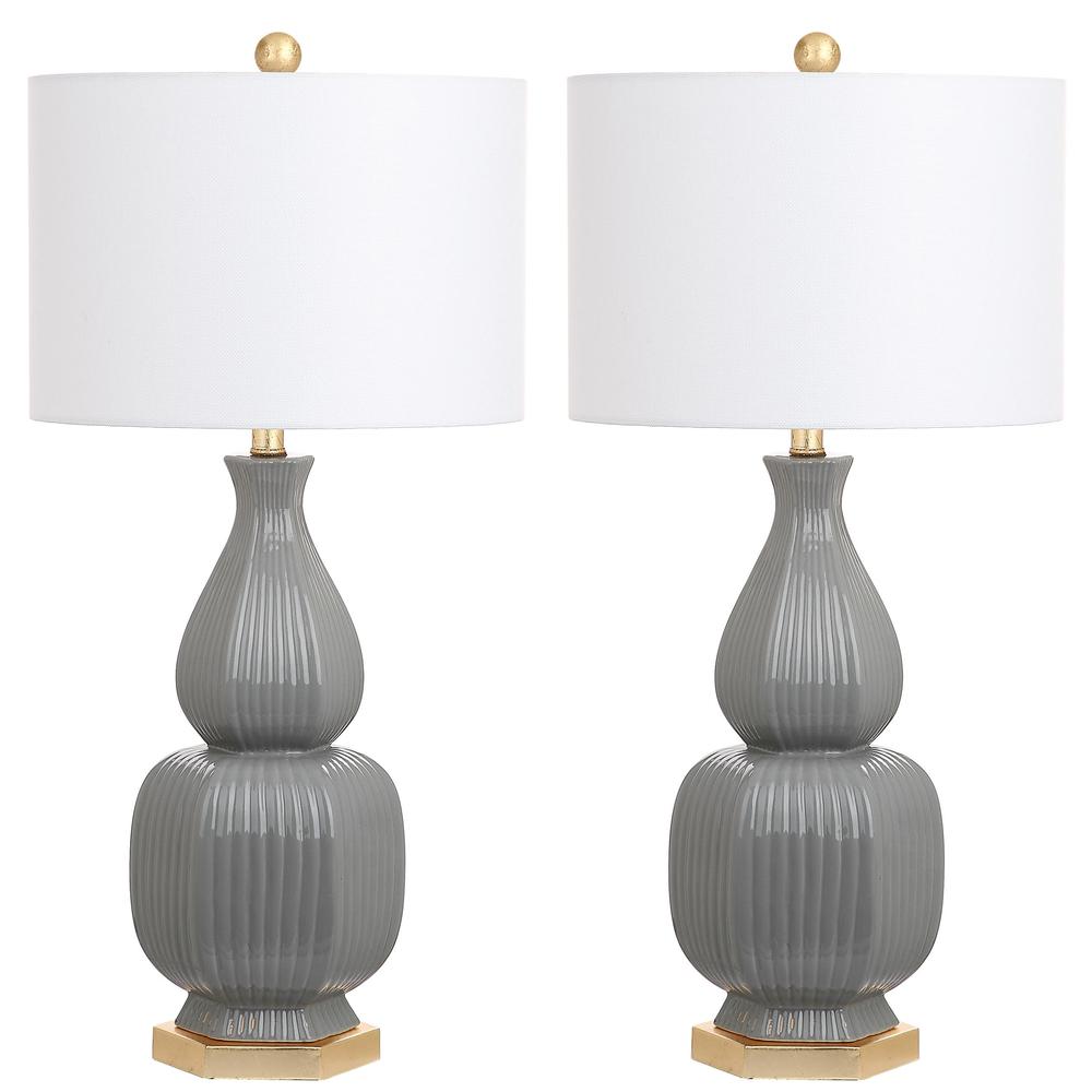 Cleo 31.5-Inch H Table Lamp, Grey. Picture 3