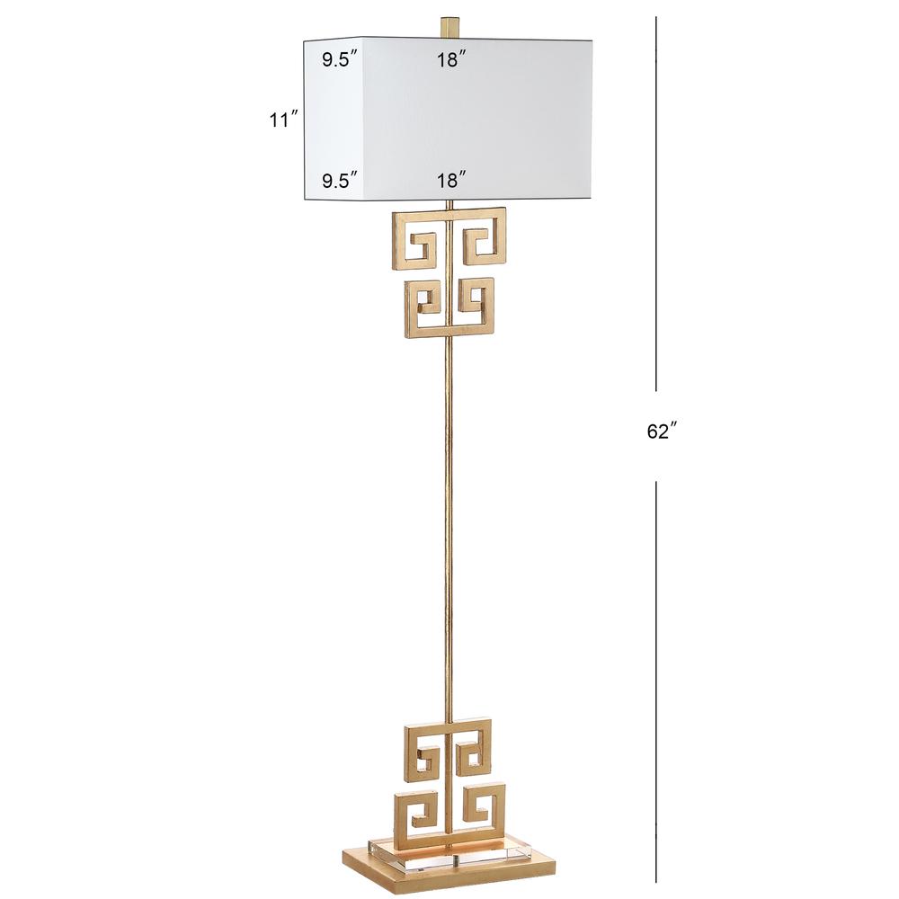 Sauna 62-Inch H Floor Lamp , Gold/Clear. Picture 1