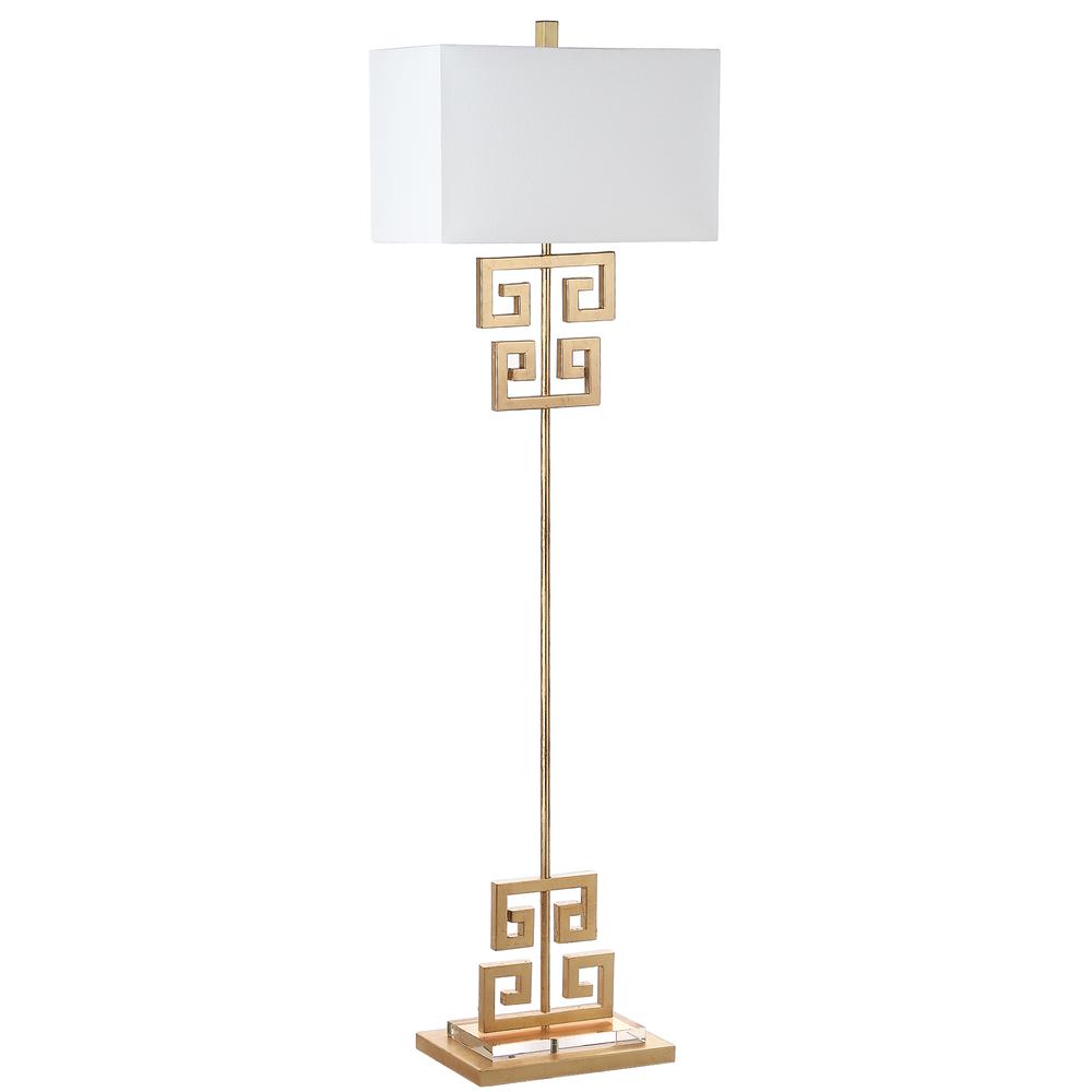 Sauna 62-Inch H Floor Lamp , Gold/Clear. Picture 2