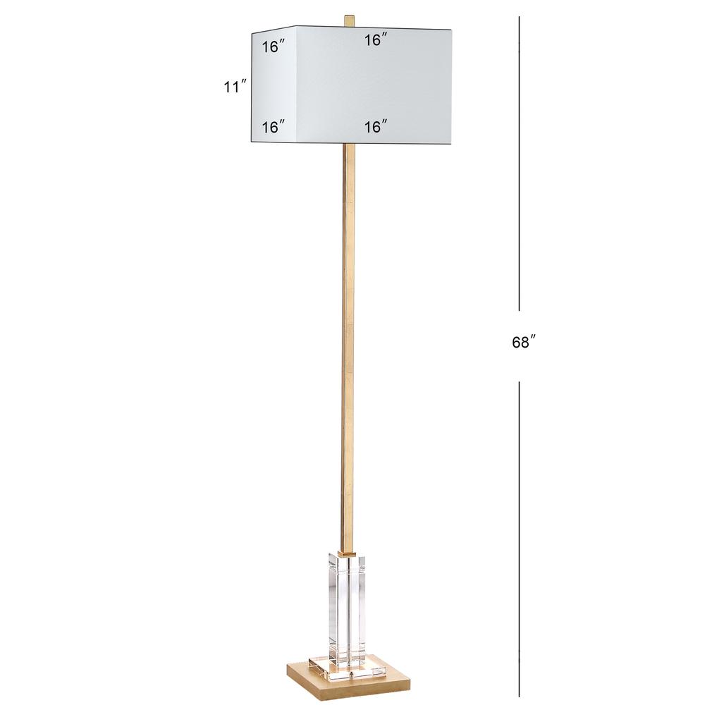 Talon 68-Inch H Floor Lamp, Gold/Clear. Picture 1