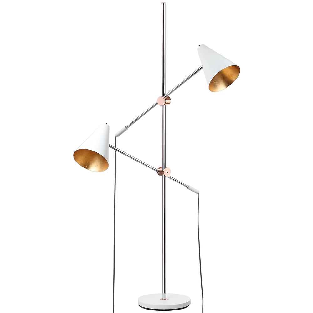 Reed 71-Inch H Floor Lamp, White. Picture 3