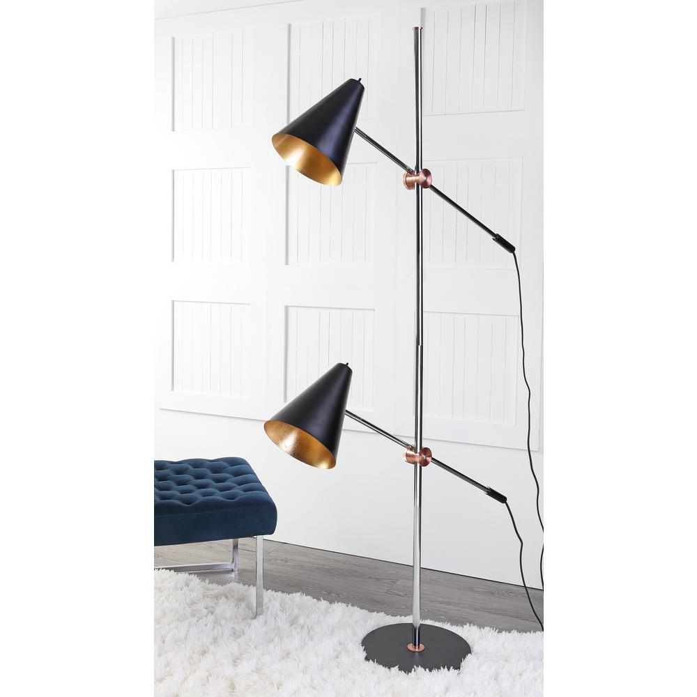 Reed 71-Inch H Floor Lamp, Black. Picture 3