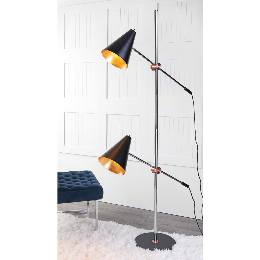 Reed 71-Inch H Floor Lamp, Black. Picture 6