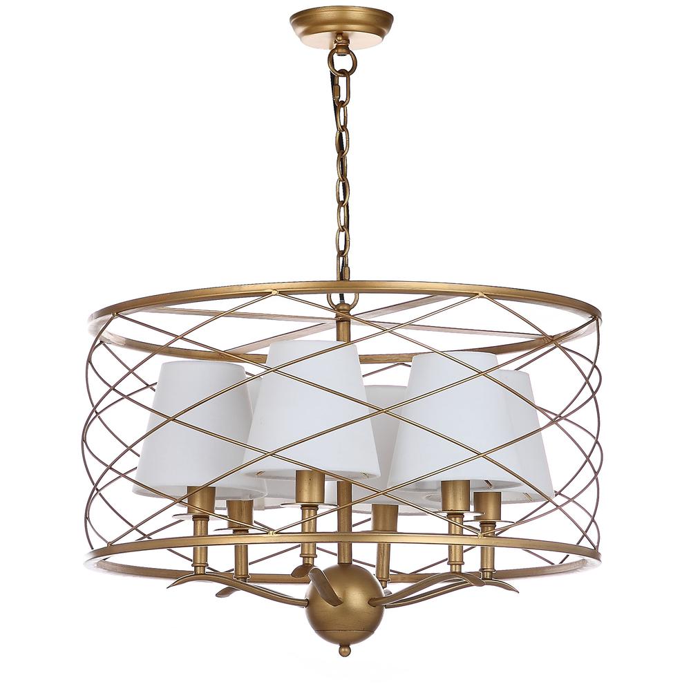 Thea 25.25-Inch Dia Adjustable Pendant Lamp, Gold. Picture 2
