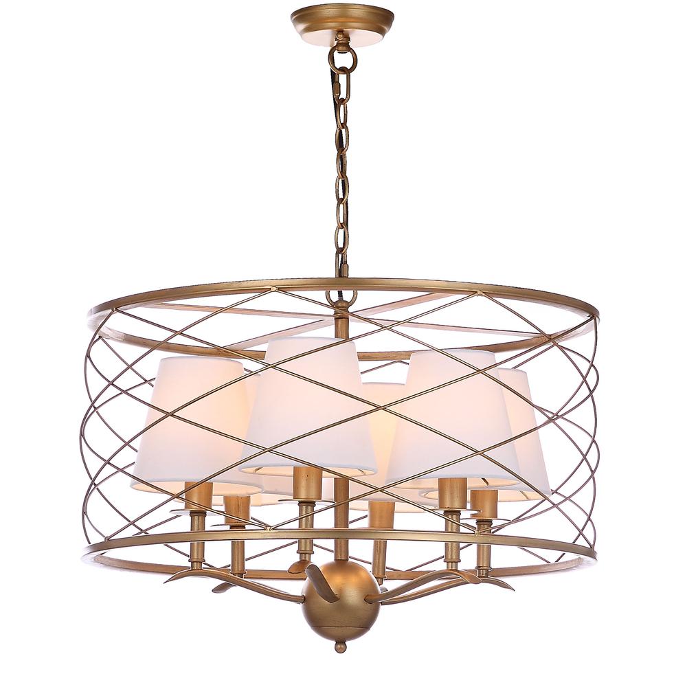 Thea 25.25-Inch Dia Adjustable Pendant Lamp, Gold. Picture 3
