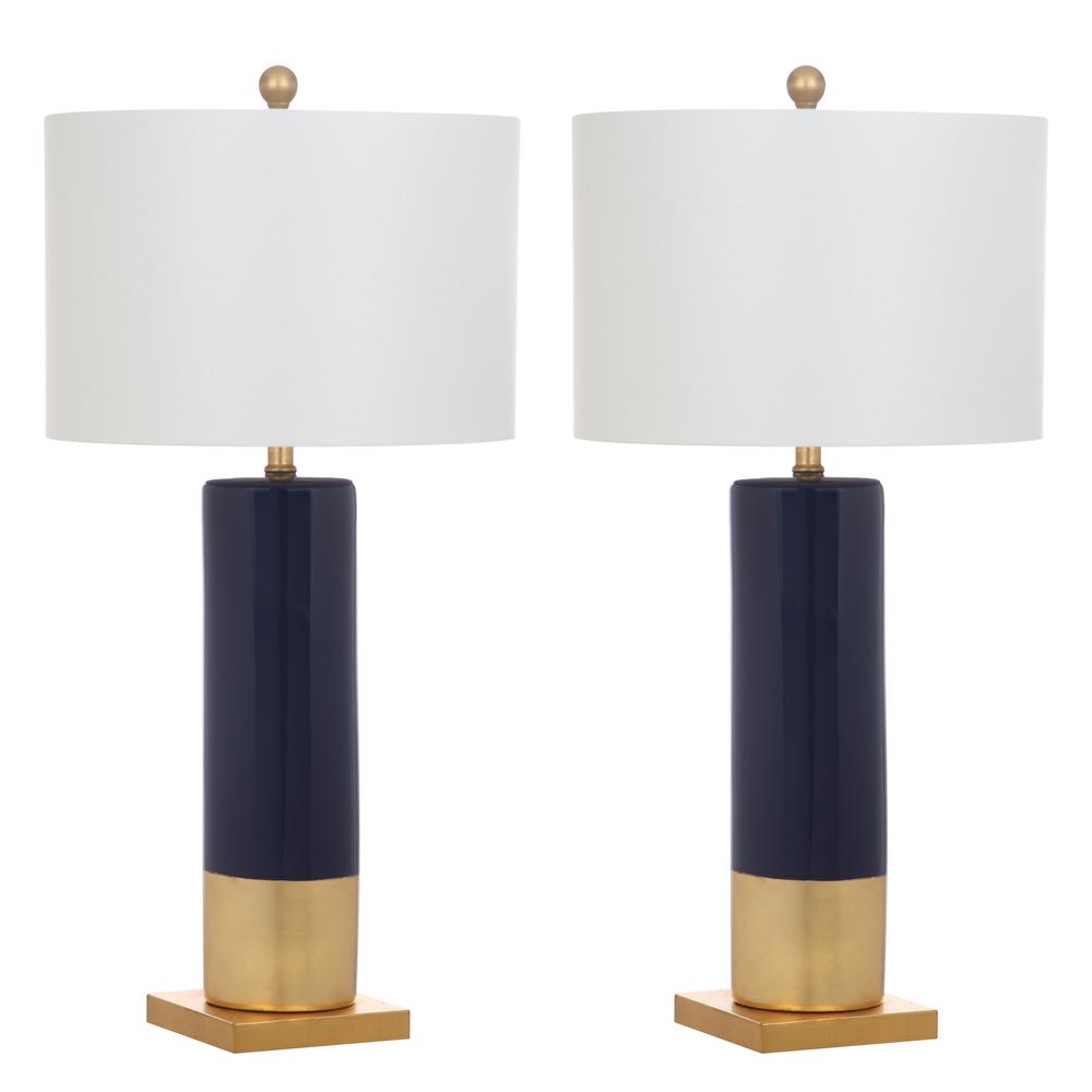 Dolce 31-Inch H Table Lamp, Navy/Gold. Picture 3
