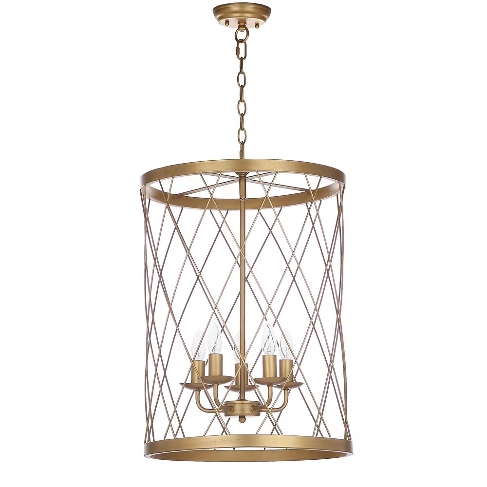 Alair 18-Inch Dia Adjustable Pendant Lamp , Gold. Picture 2