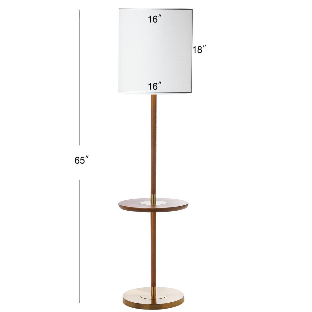 Janell 65-Inch H End Table Floor Lamp, Brown. Picture 4