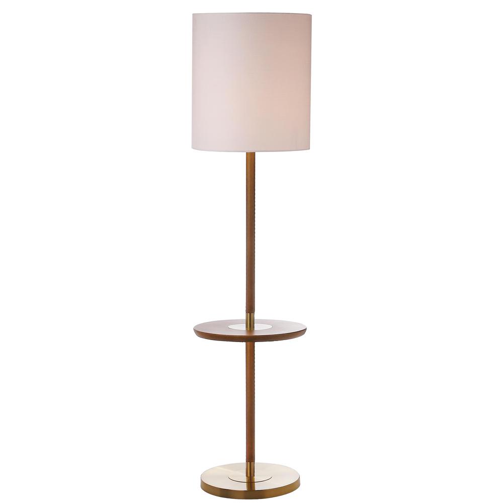 Janell 65-Inch H End Table Floor Lamp, Brown. Picture 8
