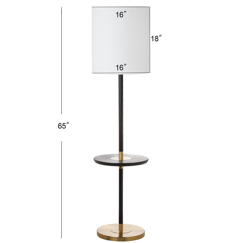Janell 65-Inch H End Table Floor Lamp, Black. Picture 4