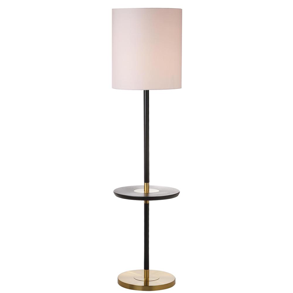 Janell 65-Inch H End Table Floor Lamp, Black. Picture 8