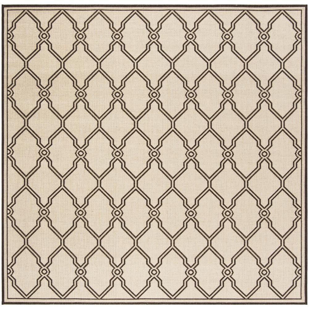 LINDEN 100, NATURAL / BROWN, 6'-7" X 6'-7" Square, Area Rug, LND124B-6SQ. The main picture.