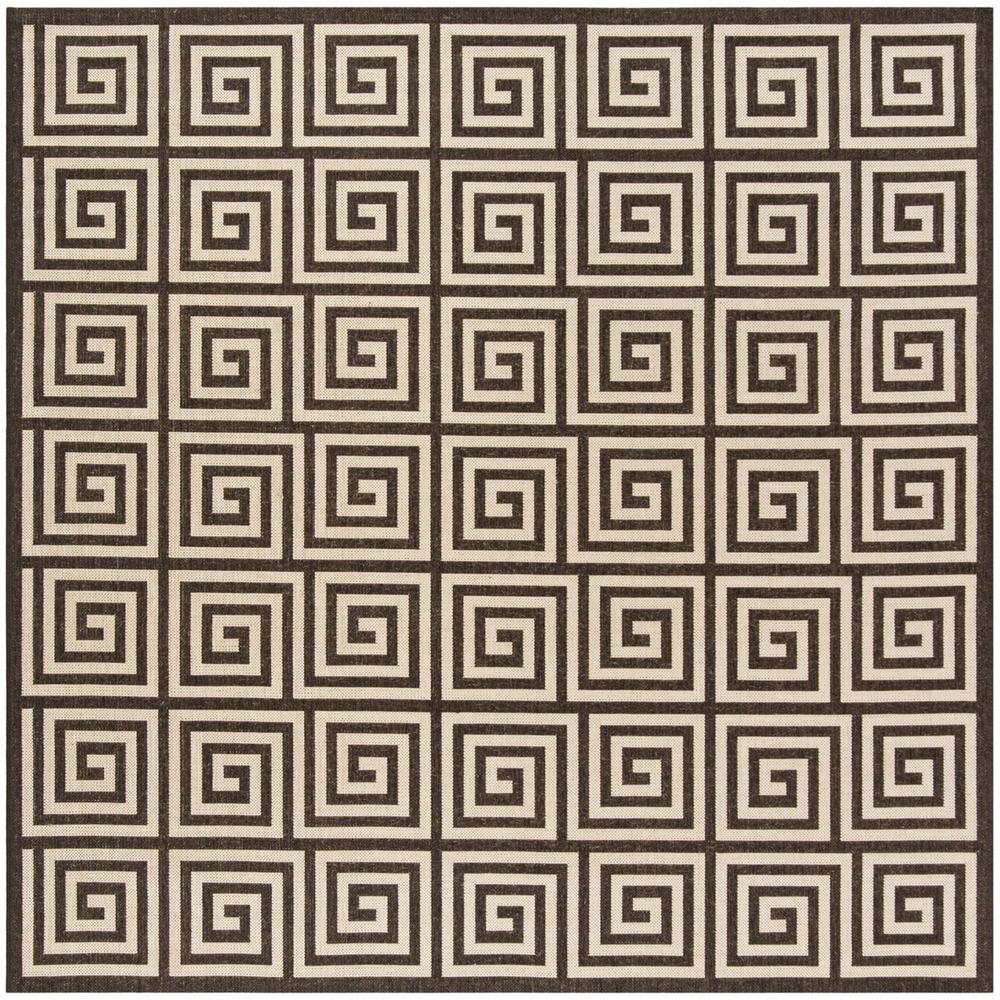 LINDEN 100, NATURAL / BROWN, 6'-7" X 6'-7" Square, Area Rug, LND129B-6SQ. Picture 1