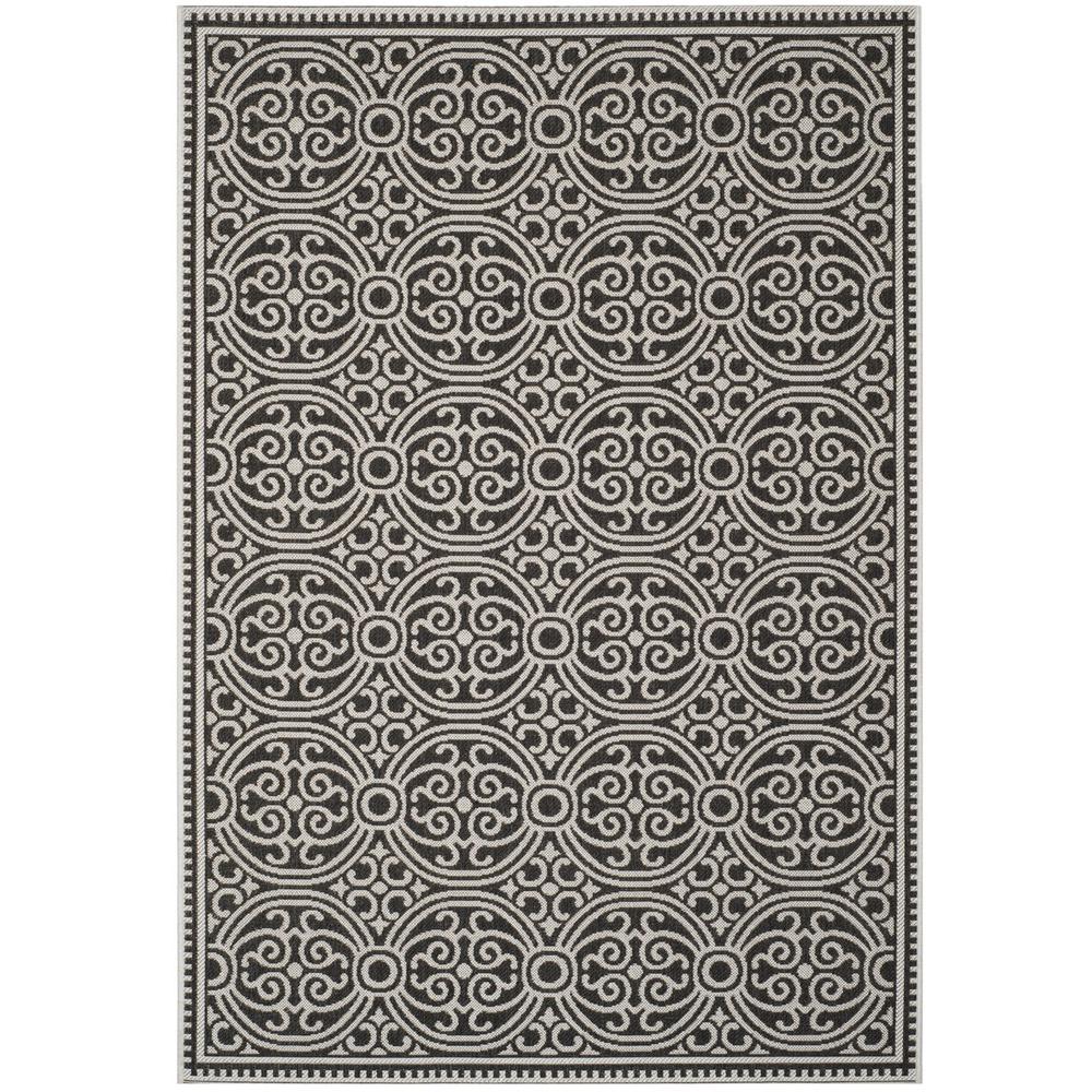LINDEN 100, LIGHT GREY / CHARCOAL, 5'-1" X 7'-6", Area Rug, LND134A-5. Picture 1