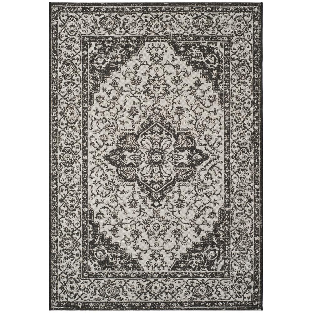 LINDEN 100, LIGHT GREY / CHARCOAL, 5'-1" X 7'-6", Area Rug, LND137A-5. Picture 1