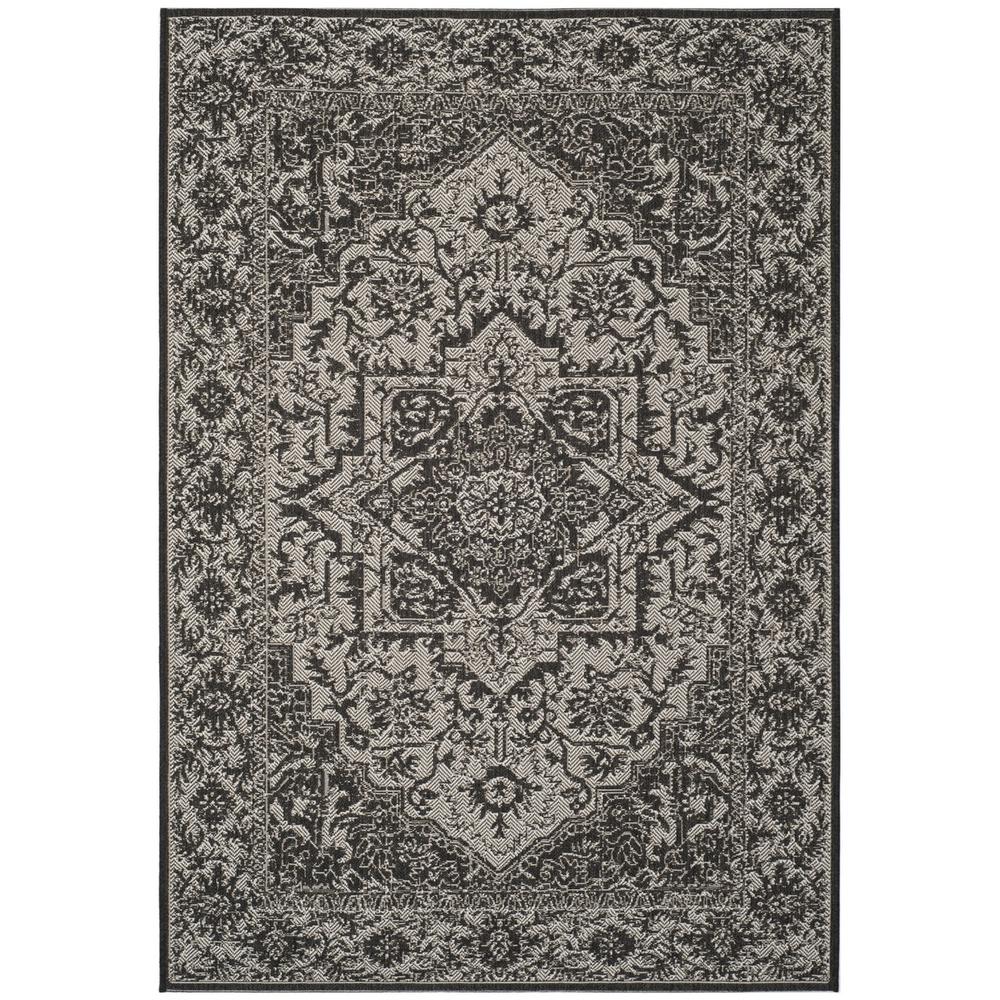 LINDEN 100, LIGHT GREY / CHARCOAL, 5'-1" X 7'-6", Area Rug, LND139A-5. Picture 1