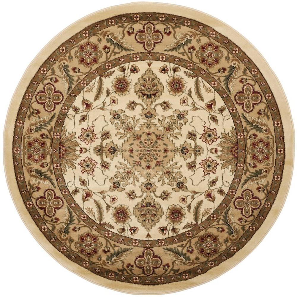 LYNDHURST, IVORY / TAN, 5'-3" X 5'-3" Round, Area Rug. The main picture.