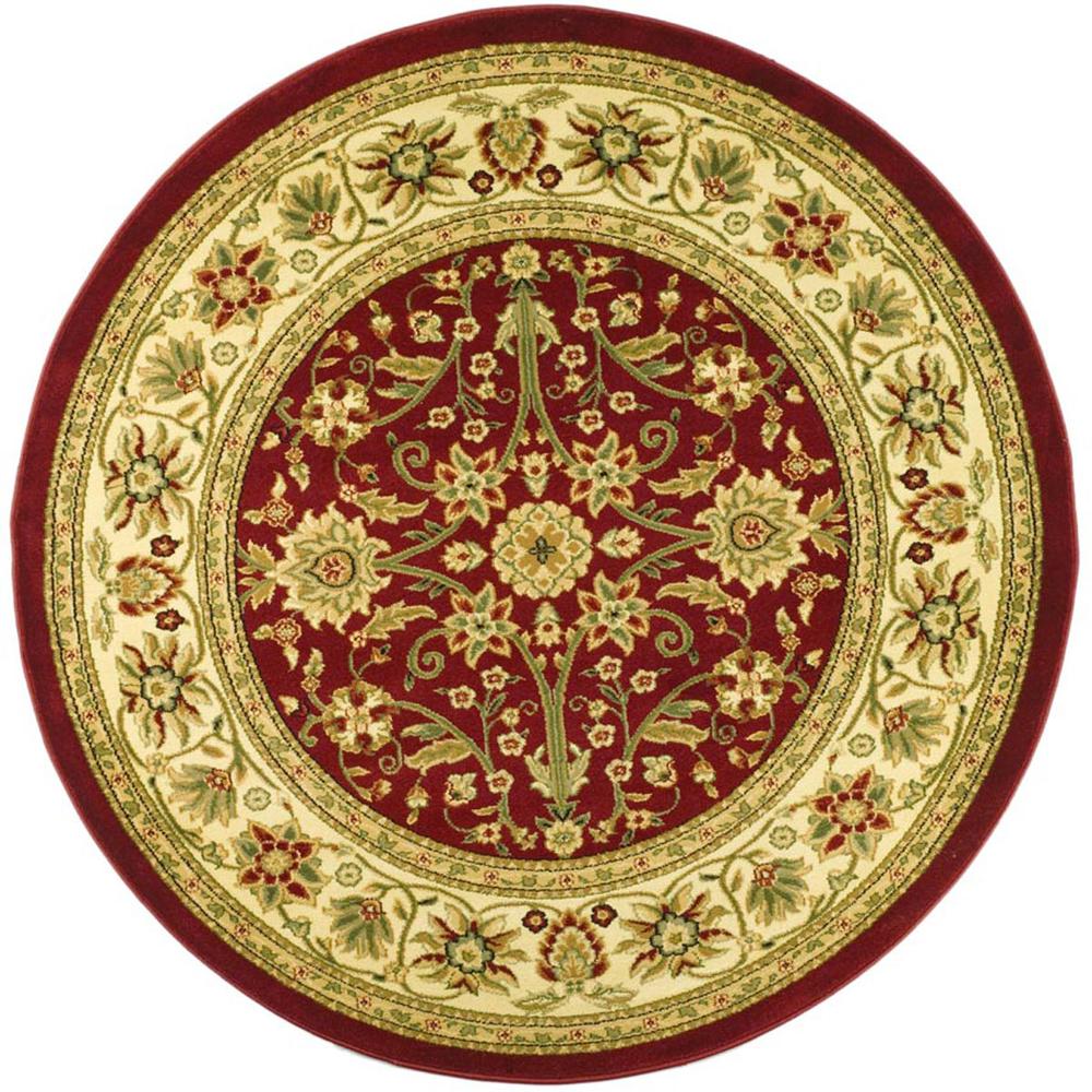 LYNDHURST, RED / IVORY, 5'-3" X 5'-3" Round, Area Rug, LNH212F-5R. Picture 1