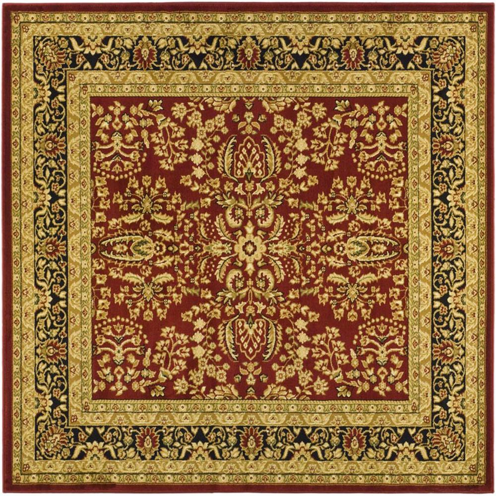 LYNDHURST, RED / BLACK, 10' X 10' Square, Area Rug. Picture 1