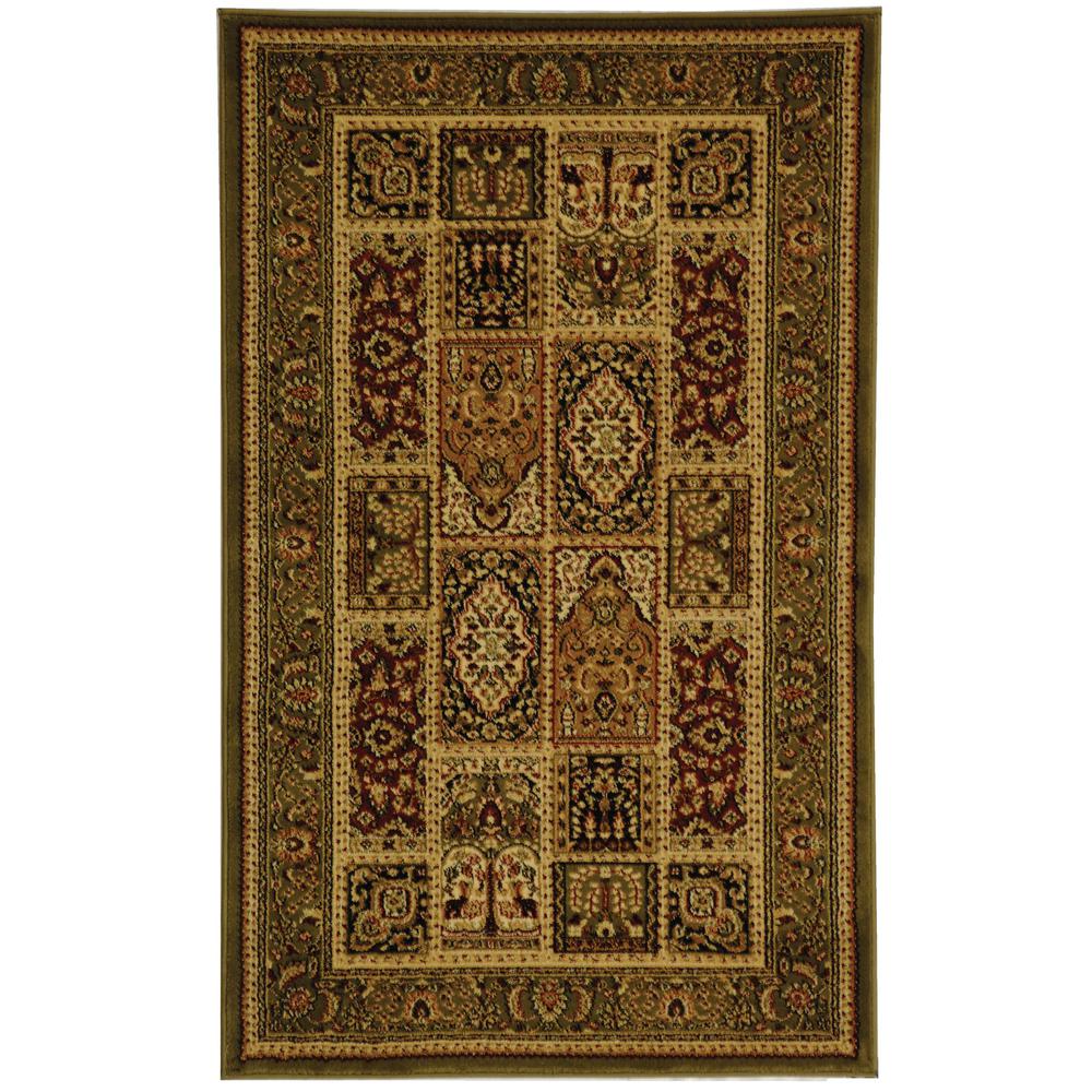 LYNDHURST, MULTI / GREEN, 3'-3" X 5'-3", Area Rug. Picture 1