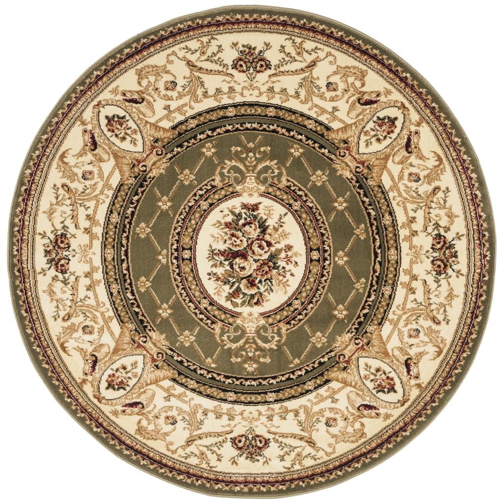LYNDHURST, SAGE / IVORY, 5'-3" X 5'-3" Round, Area Rug, LNH223A-5R. Picture 1