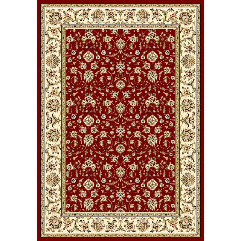 LYNDHURST, RED / IVORY, 5'-3" X 7'-6", Area Rug, LNH312A-5. The main picture.