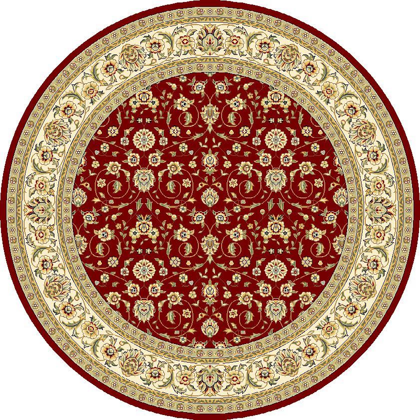 LYNDHURST, RED / IVORY, 8' X 8' Round, Area Rug, LNH312A-8R. Picture 1
