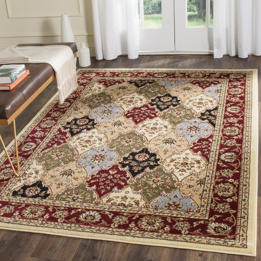 LYNDHURST, MULTI / RED, 5'-3" X 7'-6", Area Rug, LNH320A-5. Picture 1