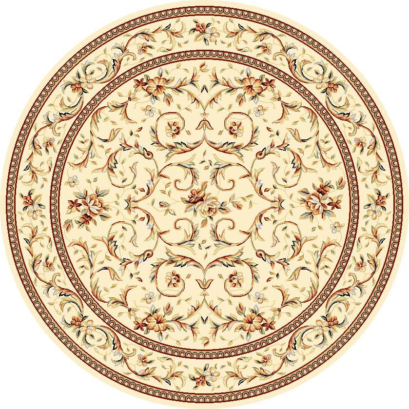LYNDHURST, IVORY / IVORY, 8' X 8' Round, Area Rug, LNH322A-8R. Picture 1