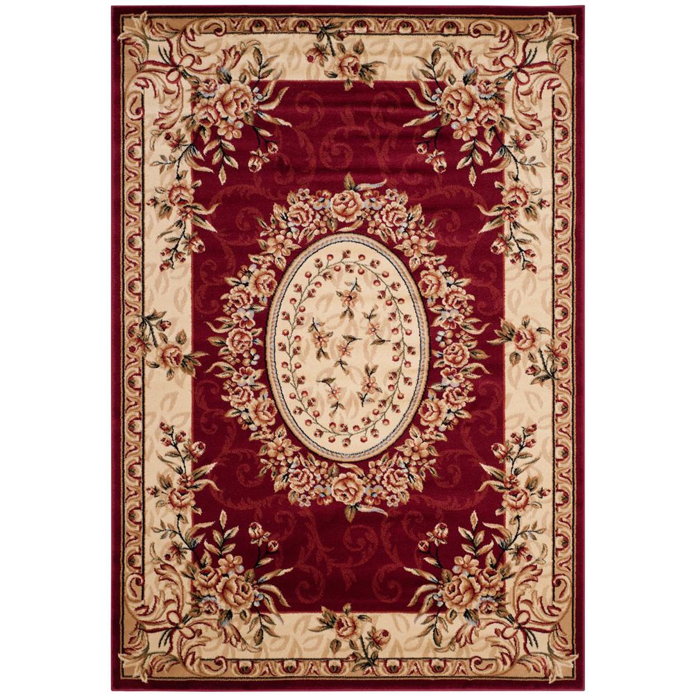 LYNDHURST, RED / IVORY, 5'-3" X 7'-6", Area Rug, LNH328C-5. Picture 1