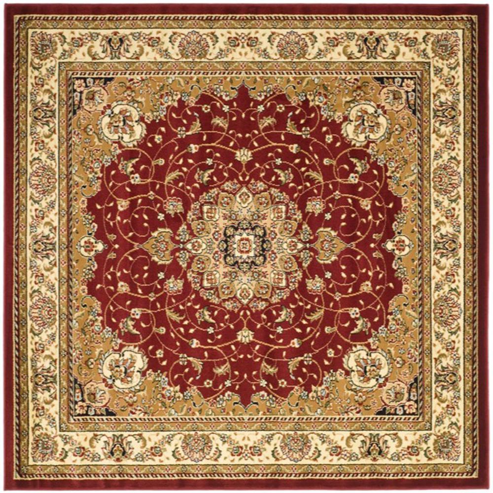 LYNDHURST, RED / IVORY, 6' X 6' Square, Area Rug, LNH329C-6SQ. Picture 1