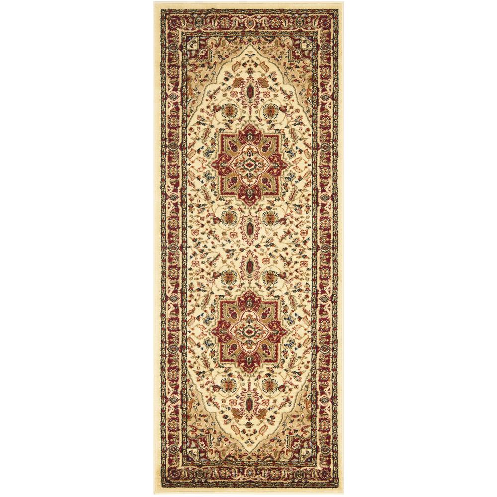 LYNDHURST, IVORY / RED, 2'-3" X 10', Area Rug. Picture 1