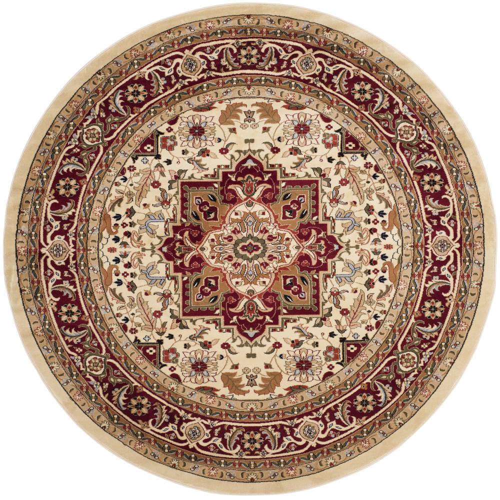LYNDHURST, IVORY / RED, 8' X 8' Round, Area Rug, LNH330A-8R. Picture 1