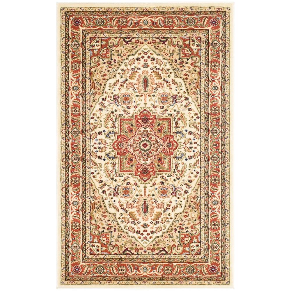 LYNDHURST, IVORY / RUST, 3'-3" X 5'-3", Area Rug, LNH330R-3. Picture 1
