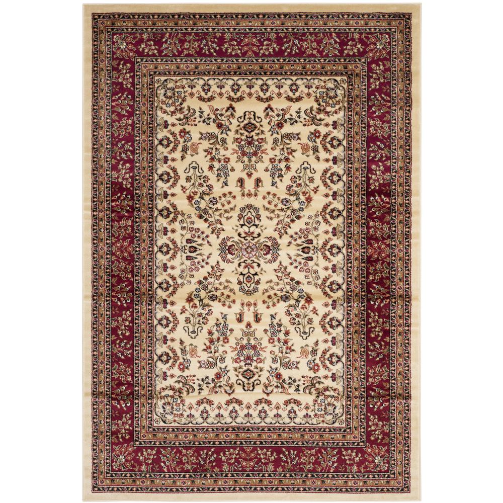 LYNDHURST, IVORY / RED, 5'-3" X 7'-6", Area Rug, LNH331A-5. Picture 1
