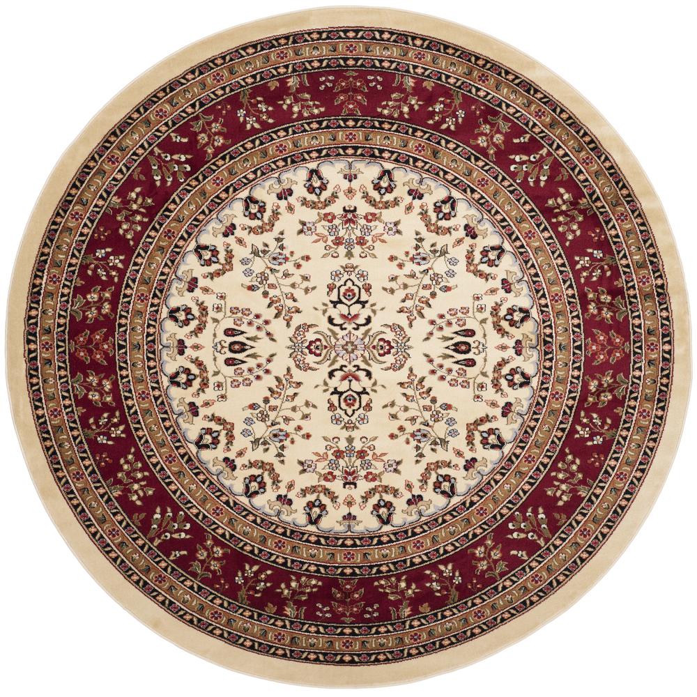 LYNDHURST, IVORY / RED, 8' X 8' Round, Area Rug, LNH331A-8R. Picture 1