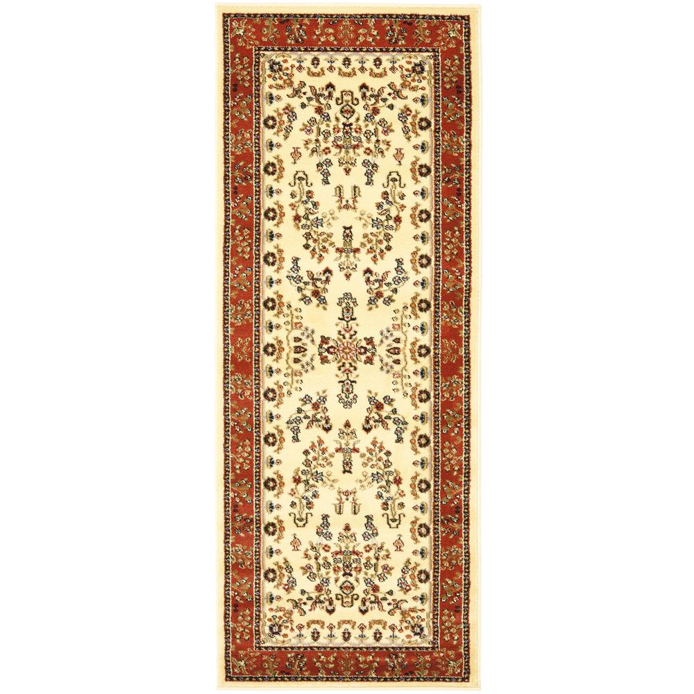 LYNDHURST, IVORY / RUST, 2'-3" X 12', Area Rug, LNH331R-212. Picture 1