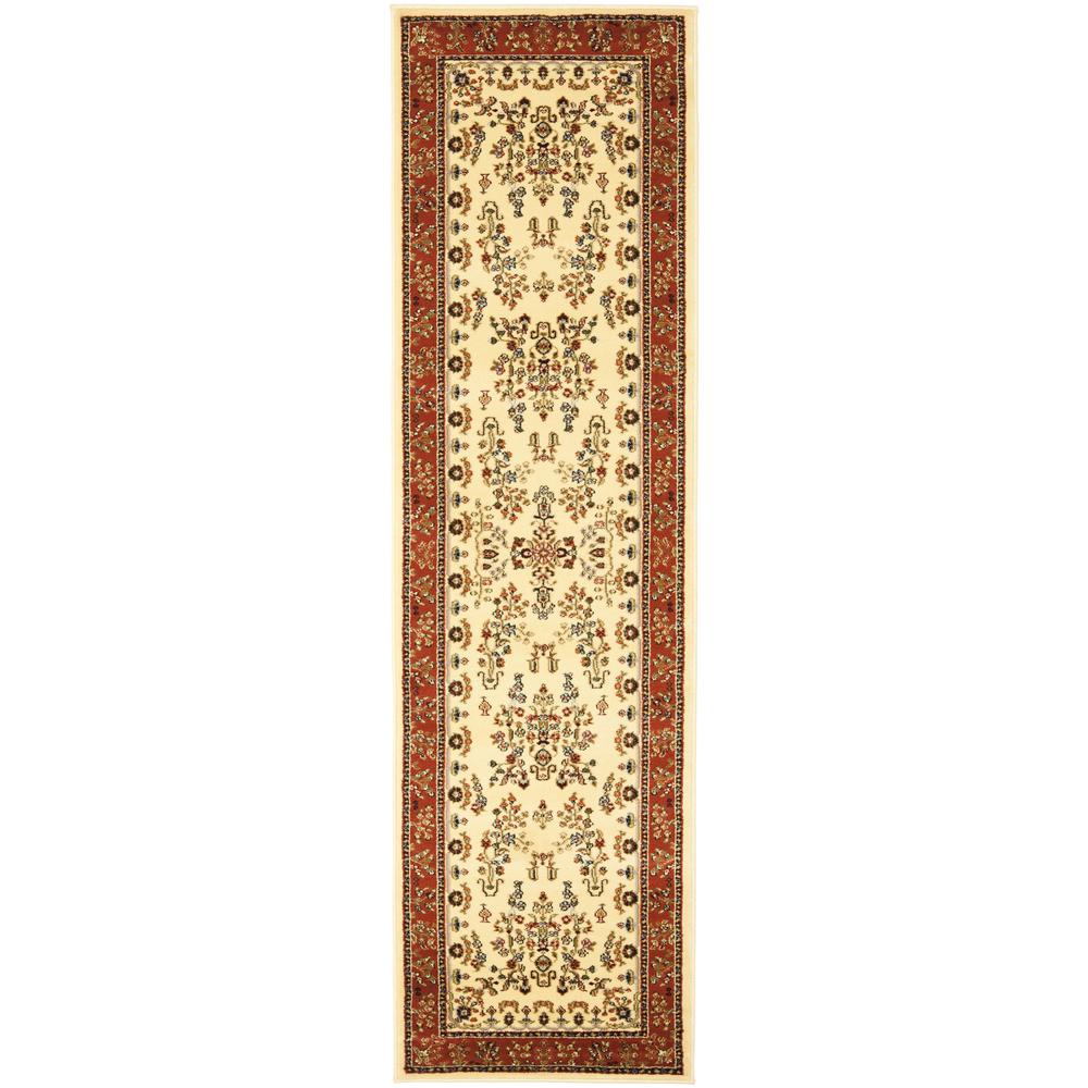LYNDHURST, IVORY / RUST, 2'-3" X 8', Area Rug, LNH331R-28. Picture 1