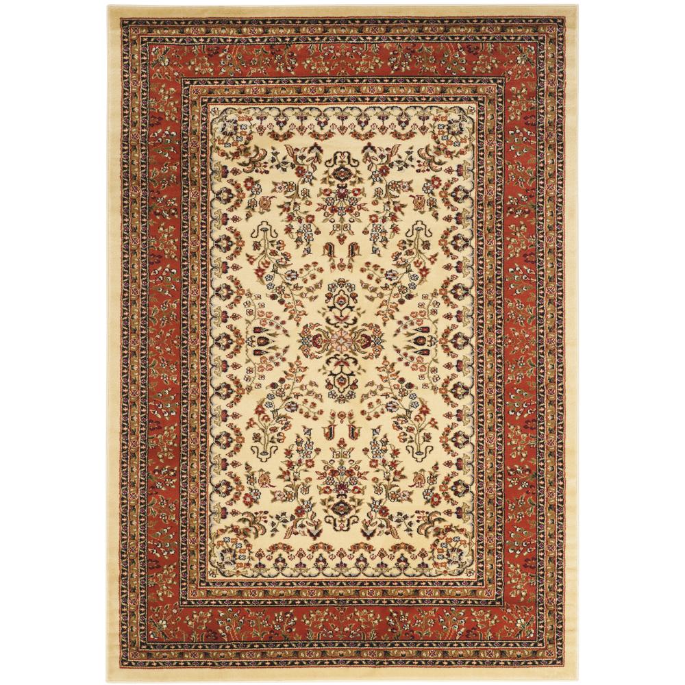 LYNDHURST, IVORY / RUST, 5'-3" X 7'-6", Area Rug, LNH331R-5. Picture 1
