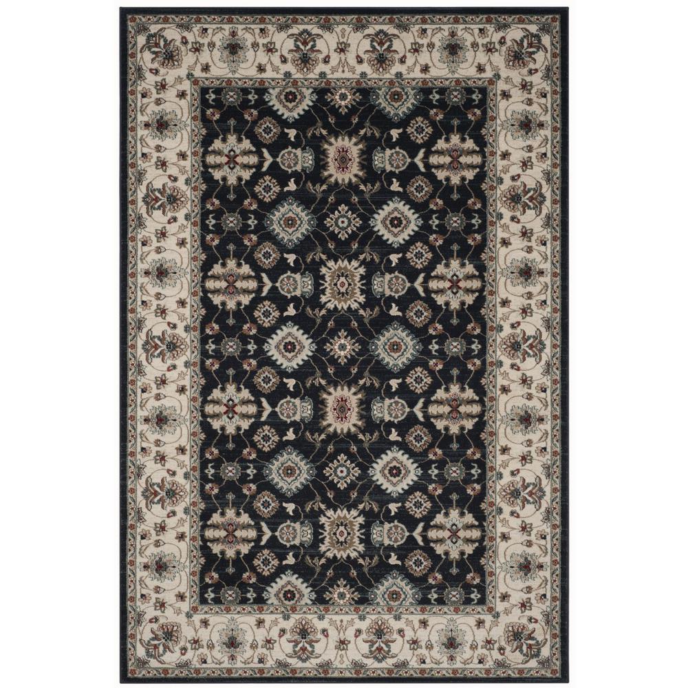 LYNDHURST, NAVY / CREME, 6' X 9', Area Rug. Picture 1