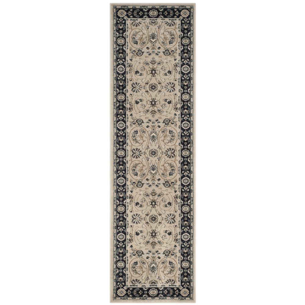 LYNDHURST, LIGHT BEIGE / ANTHRACITE, 2'-3" X 8', Area Rug. The main picture.