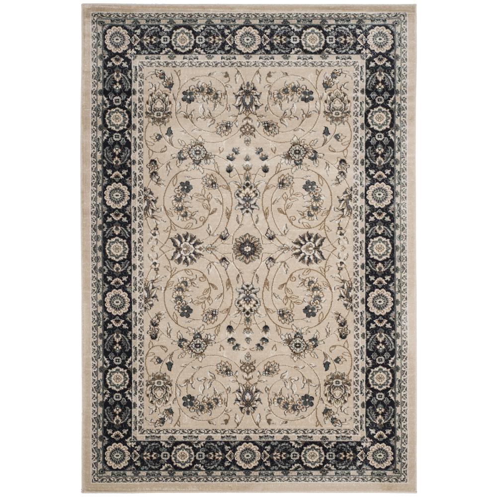 LYNDHURST, LIGHT BEIGE / ANTHRACITE, 5'-3" X 7'-6", Area Rug. The main picture.