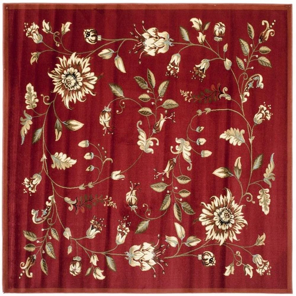 LYNDHURST, RED / MULTI, 6'-7" X 6'-7" Square, Area Rug. Picture 1