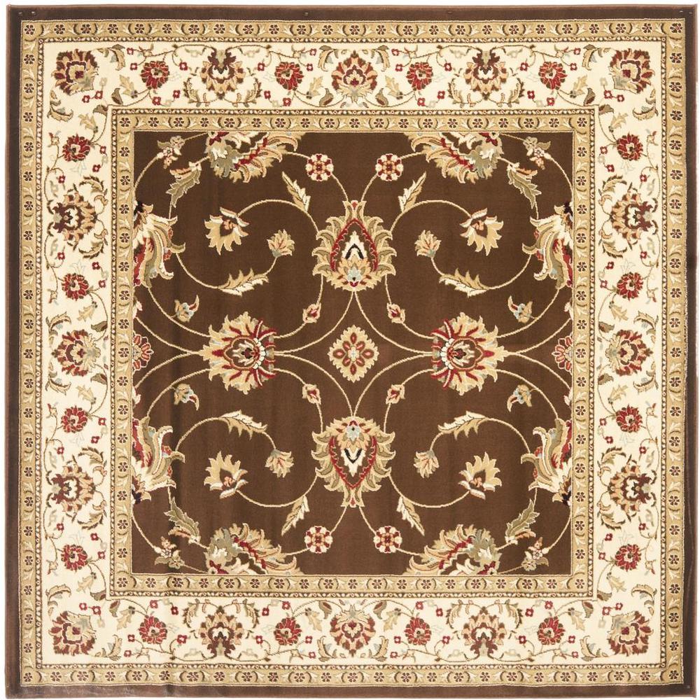 LYNDHURST, BROWN / IVORY, 6'-7" X 6'-7" Square, Area Rug, LNH553-2512-7SQ. Picture 1