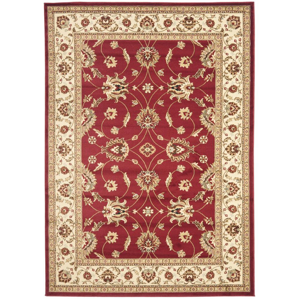 LYNDHURST, RED / IVORY, 5'-3" X 7'-6", Area Rug, LNH553-4012-5. Picture 1