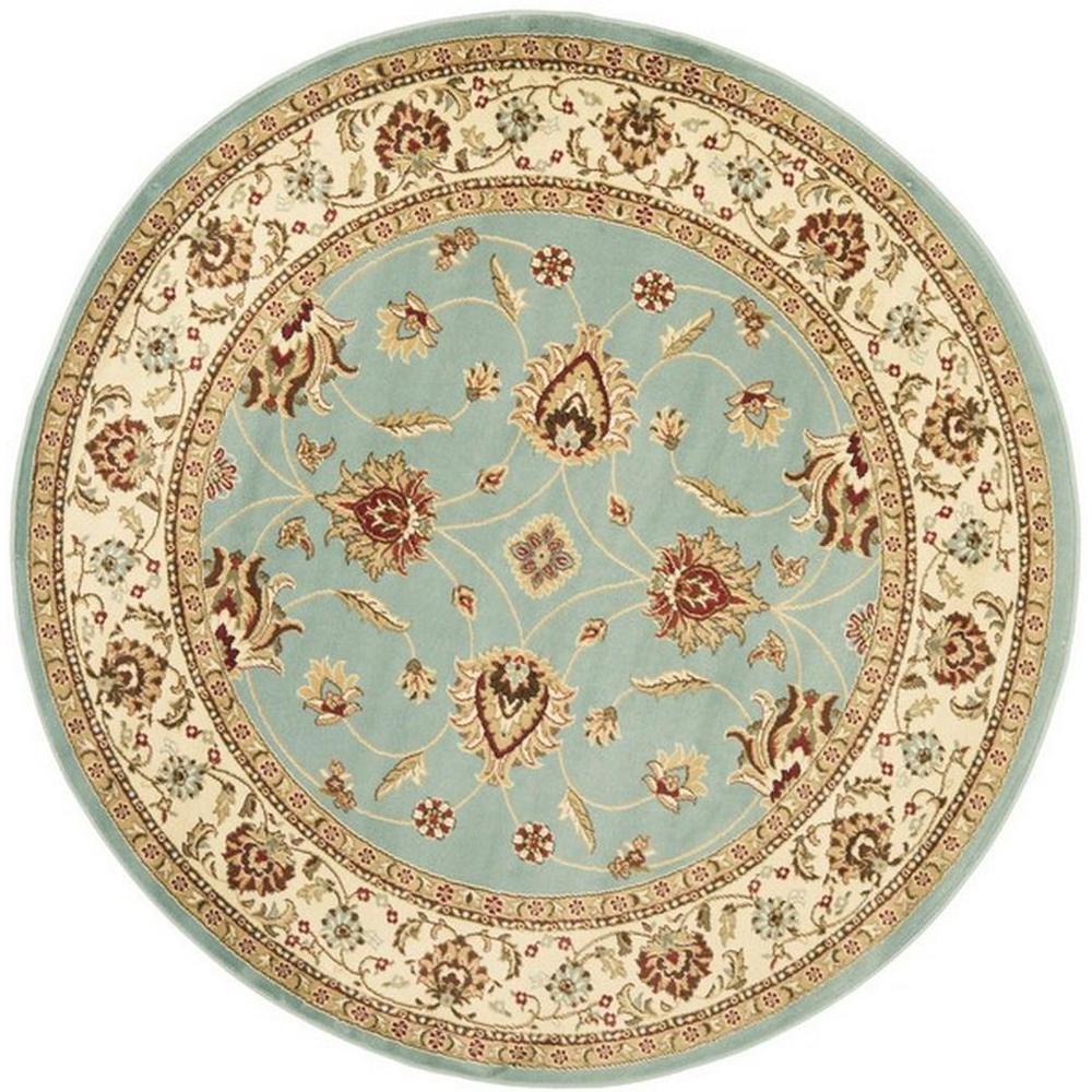 LYNDHURST, BLUE / IVORY, 5'-3" X 5'-3" Round, Area Rug, LNH553-6512-5R. Picture 1