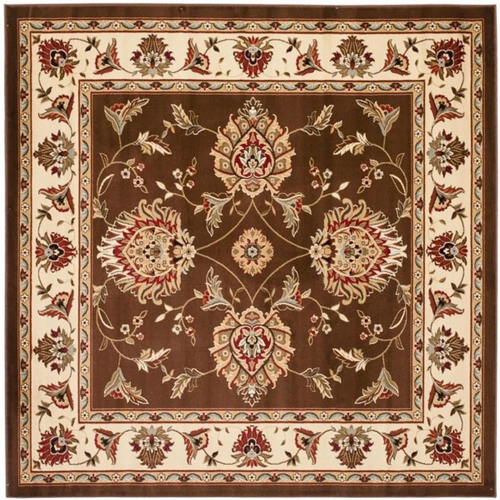 LYNDHURST, BROWN / IVORY, 6'-7" X 6'-7" Square, Area Rug, LNH555-2512-7SQ. Picture 1