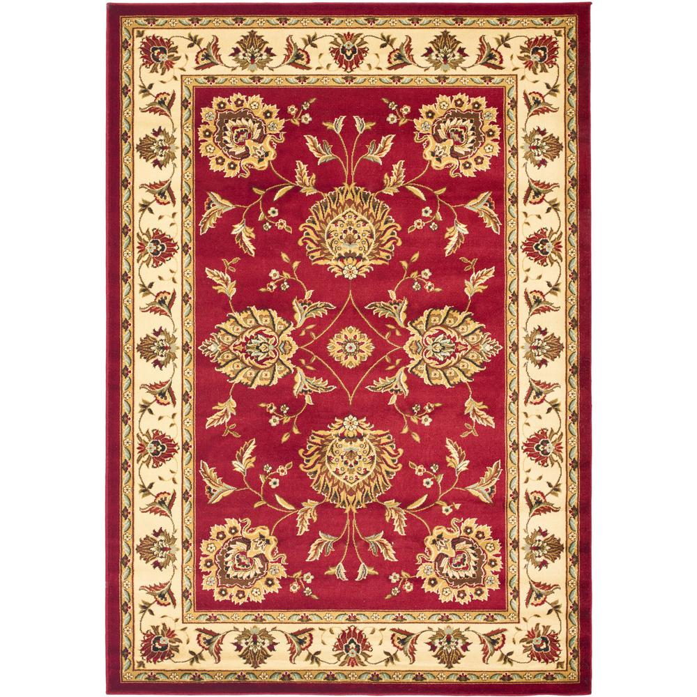 LYNDHURST, RED / IVORY, 5'-3" X 7'-6", Area Rug, LNH555-4012-5. Picture 1