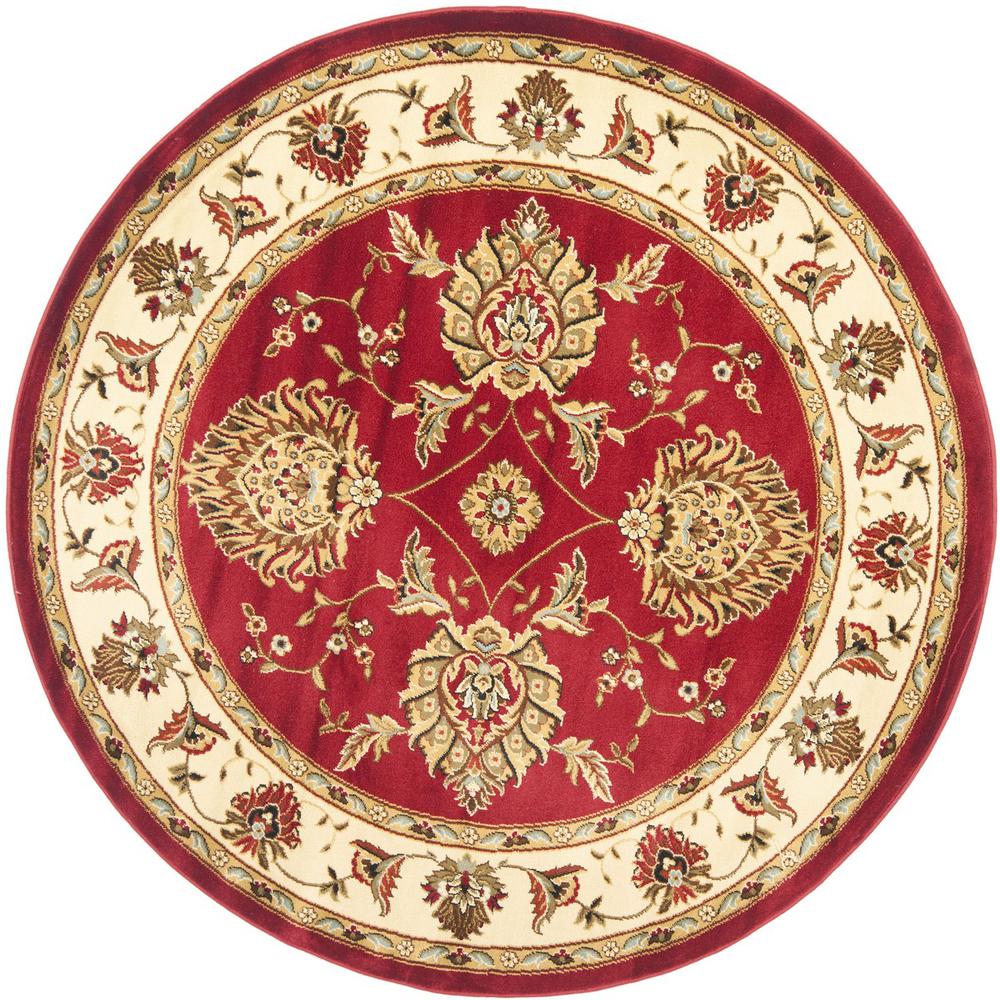 LYNDHURST, RED / IVORY, 5'-3" X 5'-3" Round, Area Rug, LNH555-4012-5R. Picture 1