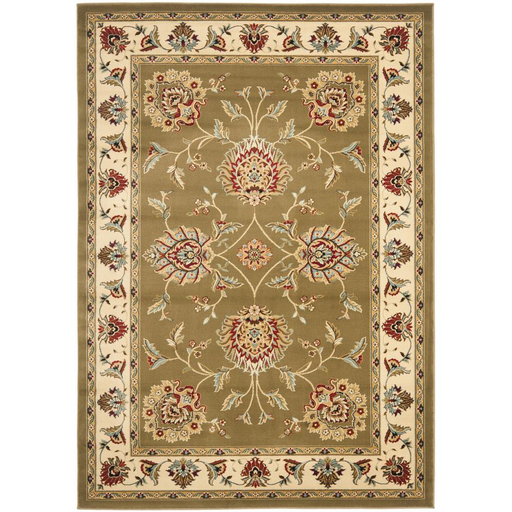 LYNDHURST, GREEN / IVORY, 5'-3" X 7'-6", Area Rug, LNH555-5212-5. Picture 1